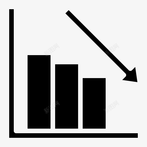 损失图表减少图标svg_新图网 https://ixintu.com 业务实体 减少 图表 损失