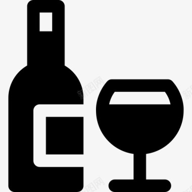 葡萄酒野餐4装满图标图标