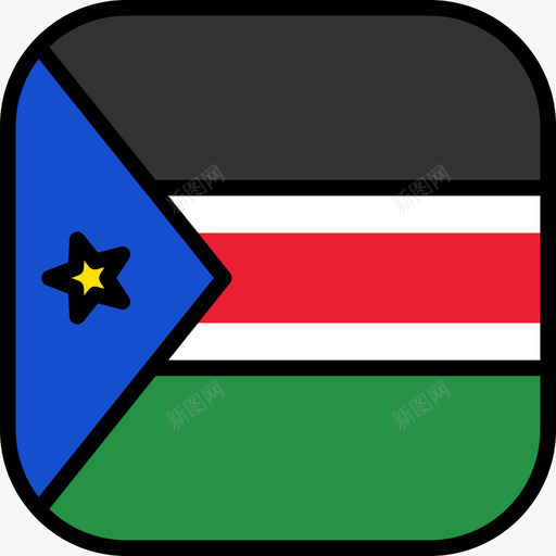南苏丹旗帜收藏6圆形广场图标svg_新图网 https://ixintu.com 南苏丹 圆形广场 旗帜收藏6