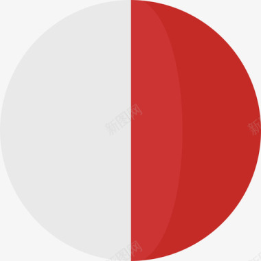 马耳他国旗3圆圈平坦图标图标