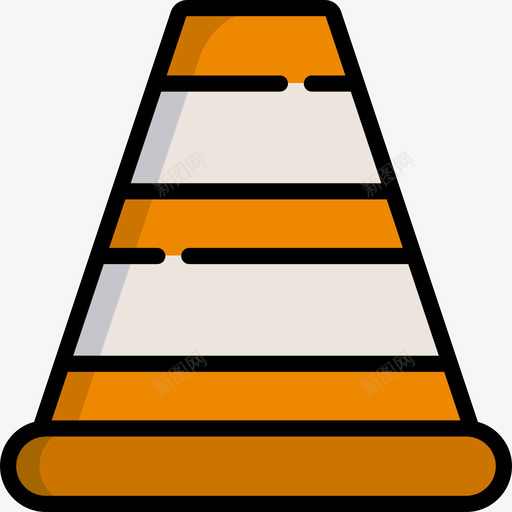 锥形消防5线型颜色图标svg_新图网 https://ixintu.com 消防5 线型颜色 锥形