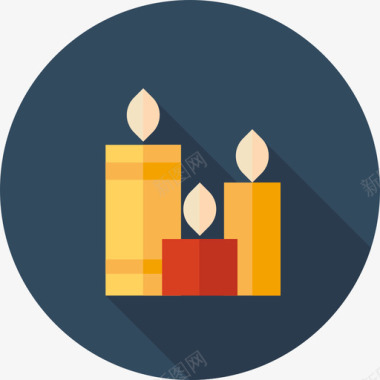 蜡烛农历新年3平的图标图标