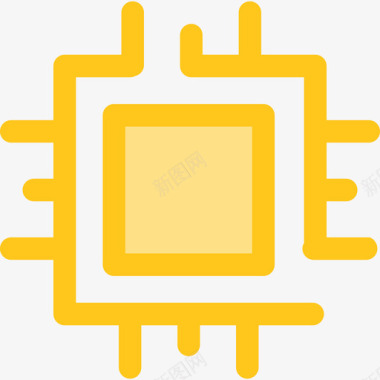 Cpu电子设备15黄色图标图标