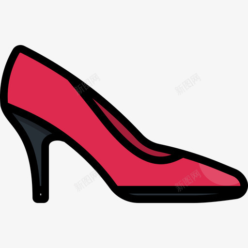 高跟鞋意大利3线性颜色图标svg_新图网 https://ixintu.com 意大利3 线性颜色 高跟鞋