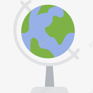 地球仪教育用具扁平图标图标