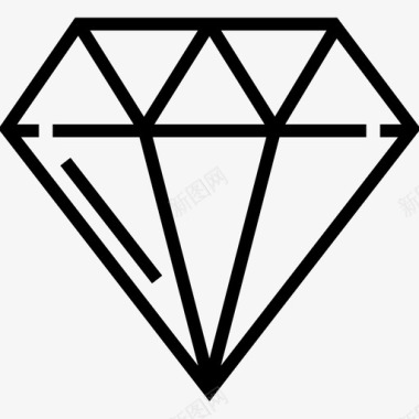 钻石商业20直线型图标图标