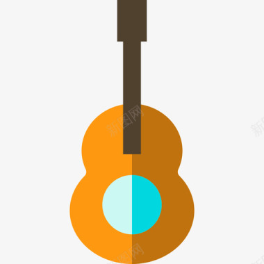 谐振器吉他乐器9扁平图标图标