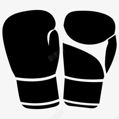 拳击手套游戏设备手保护图标图标