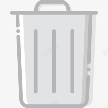 垃圾桶必需品2线性颜色图标图标