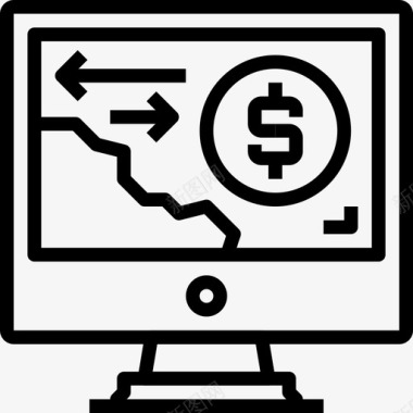 在线支付商务计算机图标图标