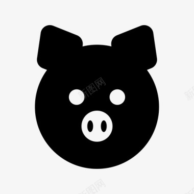 猪小猪动物图标图标