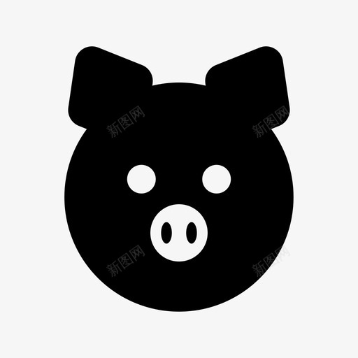 猪小猪动物图标svg_新图网 https://ixintu.com 动物 小猪 猪