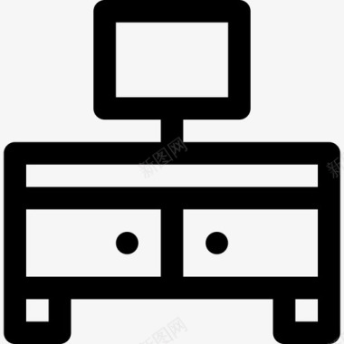 电视家具13直线型图标图标