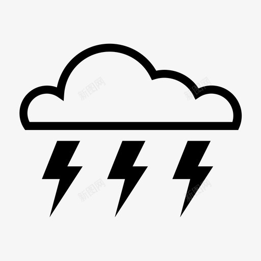 雷声预报闪电图标svg_新图网 https://ixintu.com 天气 沃特 闪电 雷声 雷雨 预报