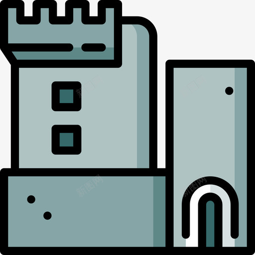 布拉尼城堡圣帕特里克第11天线性颜色图标svg_新图网 https://ixintu.com 圣帕特里克第11天 布拉尼城堡 线性颜色