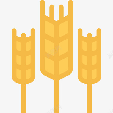 小麦生态27平坦图标图标