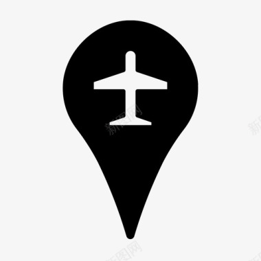 机场位置飞机导航图标图标