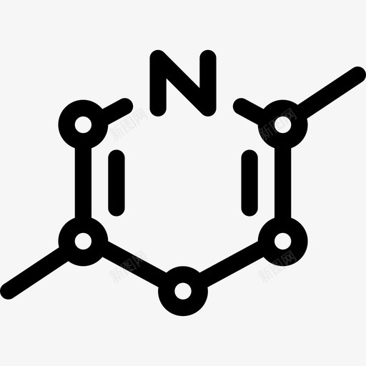 氮科学16线性图标svg_新图网 https://ixintu.com 氮 科学16 线性