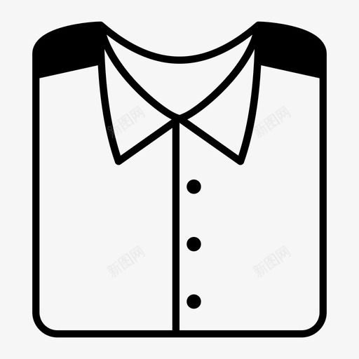 衬衫休闲服正装图标svg_新图网 https://ixintu.com 休闲服 制服 正装 衬衫 运动衫