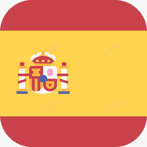 西班牙国际国旗3圆形方形图标svg_新图网 https://ixintu.com 国际国旗3 圆形方形 西班牙