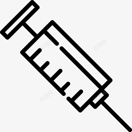 注射器兽医3线性图标svg_新图网 https://ixintu.com 兽医3 注射器 线性