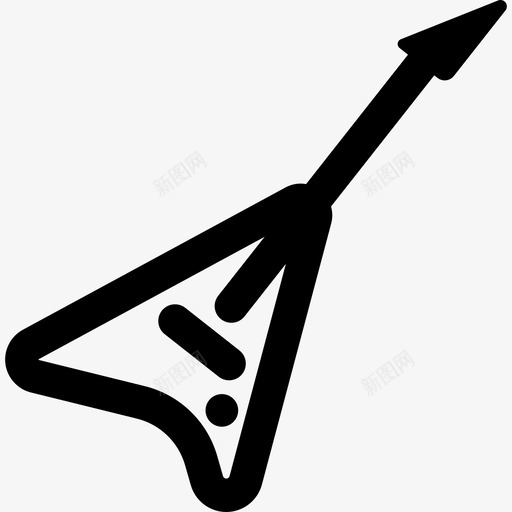 电吉他乐器5线性图标svg_新图网 https://ixintu.com 乐器5 电吉他 线性