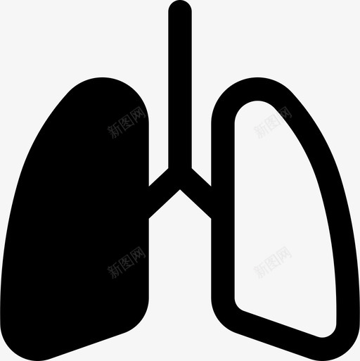 肺呼吸健康图标svg_新图网 https://ixintu.com 保健铭文 健康 吸烟 呼吸 器官 肺