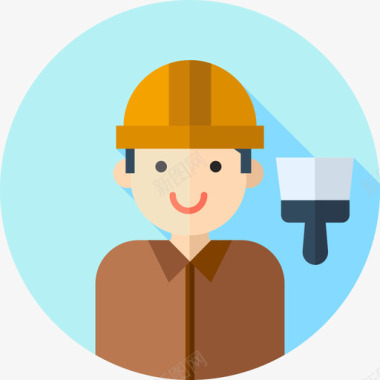 建筑工人职业和工作4单位图标图标
