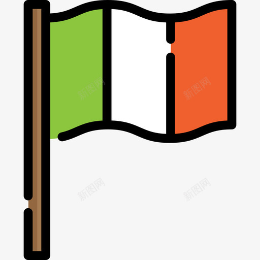 爱尔兰圣帕特里克第三天线性颜色图标svg_新图网 https://ixintu.com 圣帕特里克第三天 爱尔兰 线性颜色