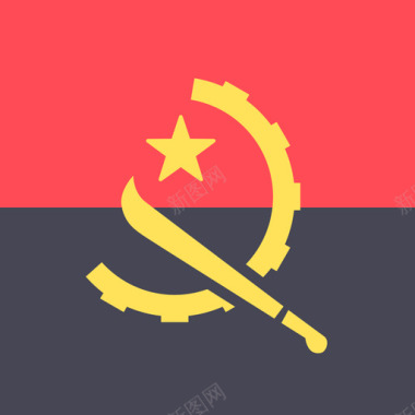 安哥拉国际旗帜4广场图标图标