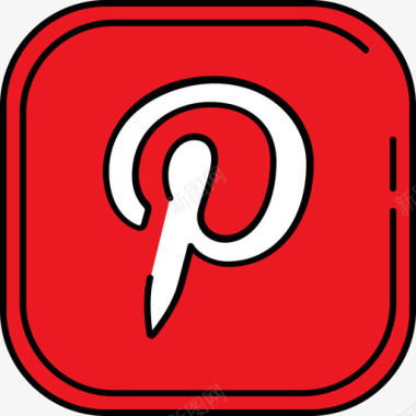 Pinterest社交媒体11彩色128px图标图标