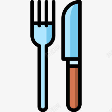 餐厅家居用品3线性颜色图标图标