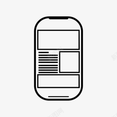 智能手机线框iphone移动图标图标