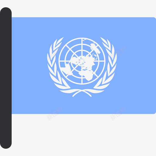 联合国国际旗帜5桅杆图标svg_新图网 https://ixintu.com 国际旗帜5 桅杆 联合国