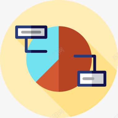 饼图图表和图表4扁平图标图标