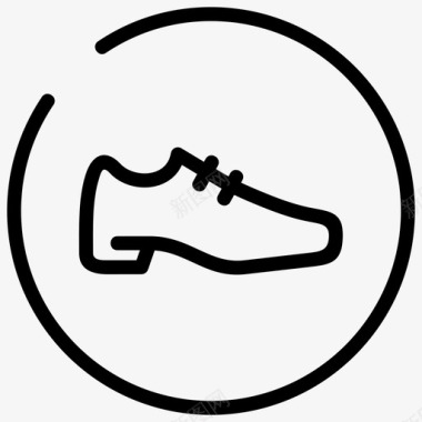 男鞋圆鞋图标图标