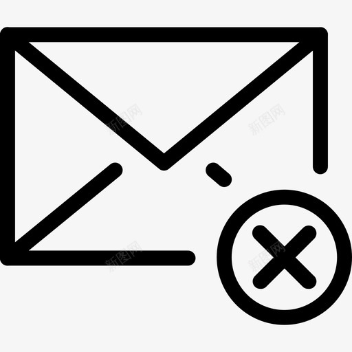 阻止电子邮件消息图标svg_新图网 https://ixintu.com 消息 电子邮件 阻止