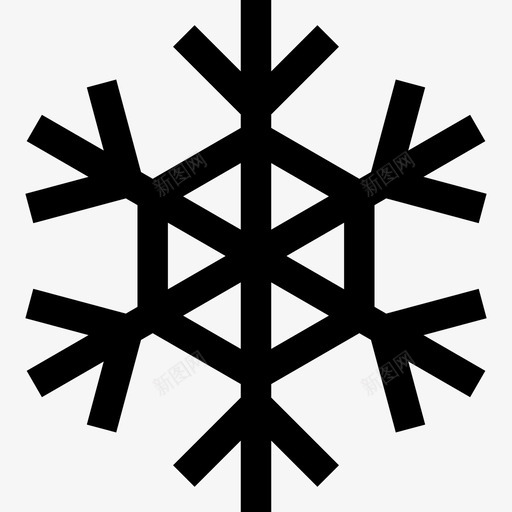 雪花冬季元素5线性图标svg_新图网 https://ixintu.com 冬季元素5 线性 雪花