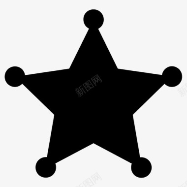 警察之星徽章法律图标图标