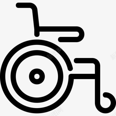轮椅健康6直线型图标图标