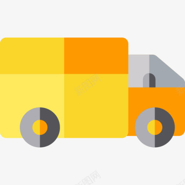 送货卡车装运和交付8扁平图标图标