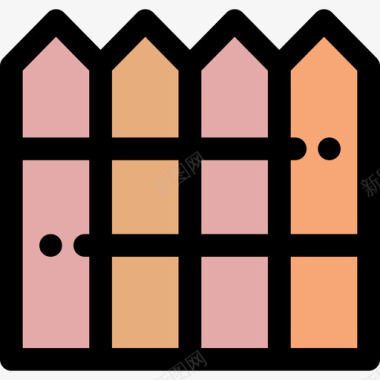 庭院家居用品11线条颜色图标图标