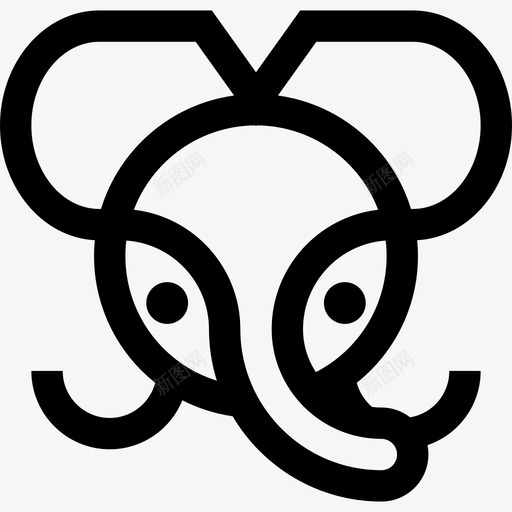 大象动物17直系图标svg_新图网 https://ixintu.com 动物17 大象 直系