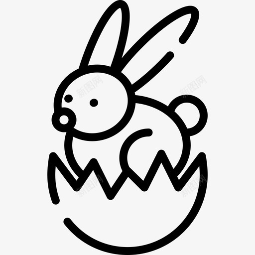 复活节兔子复活节6直系图标svg_新图网 https://ixintu.com 复活节6 复活节兔子 直系