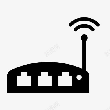 互联网wifi集线器路由器交换机图标图标