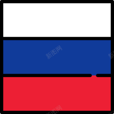 俄罗斯国旗收藏3方形图标图标