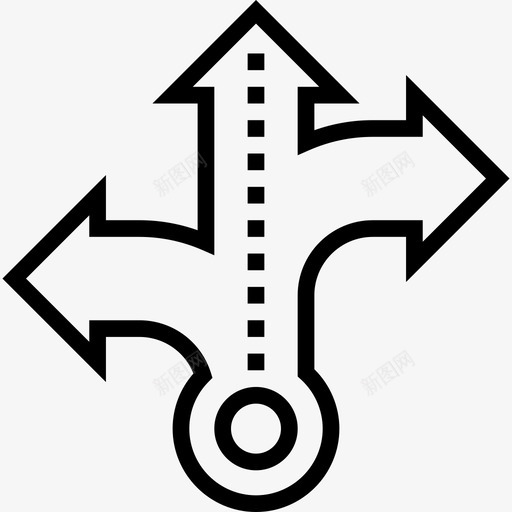 箭头商业战略3线性图标svg_新图网 https://ixintu.com 商业战略3 箭头 线性