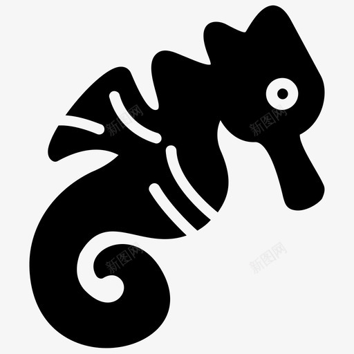 海马龙海洋动物图标svg_新图网 https://ixintu.com 海怪 海洋动物 海马 海鲜 章鱼字形图标 贝类 龙 龙虾