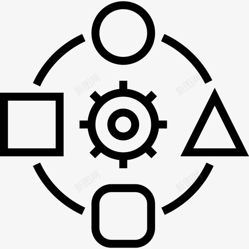 形状产品管理线性图标svg_新图网 https://ixintu.com 产品管理 形状 线性