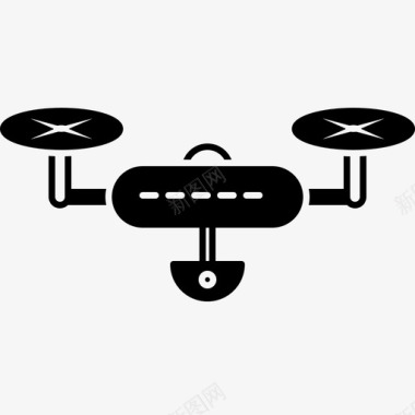 无人机飞机无人机摄像机图标图标